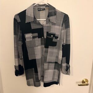 Karl Lagerfeld Monochrome Patterned Top